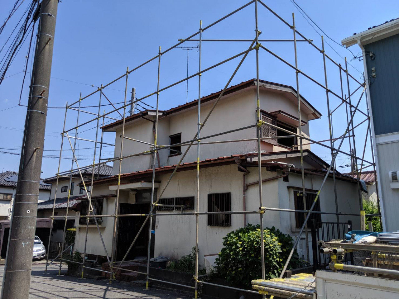 町田市・木造解体養生